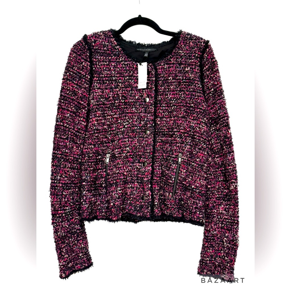 Women’s Tweed Sweater Blazer Cardigan Jacket Coat Size M NWT